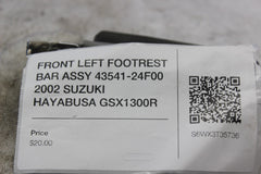 FRONT LEFT FOOTREST BAR ASSY 43541-24F00 2002 SUZUKI HAYABUSA GSX1300R