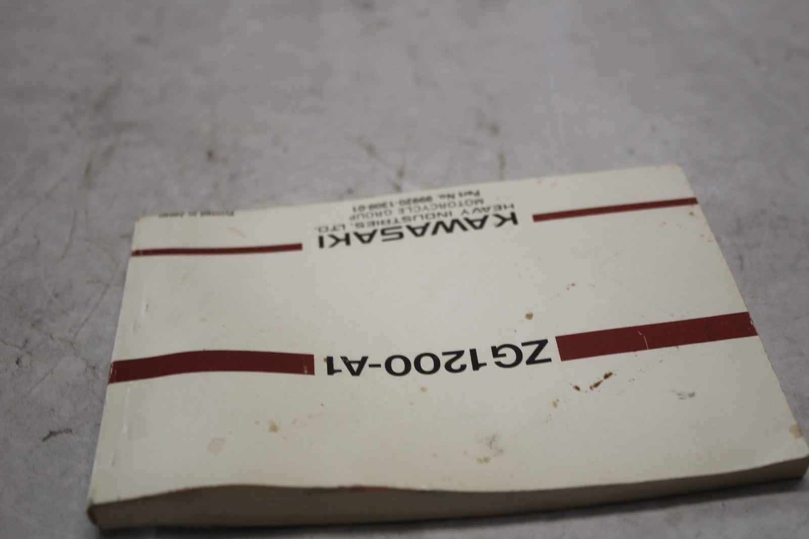OWNERS MANUAL ZG1200-A1 99920-1309-01 1986 KAWASAKI ZG1200