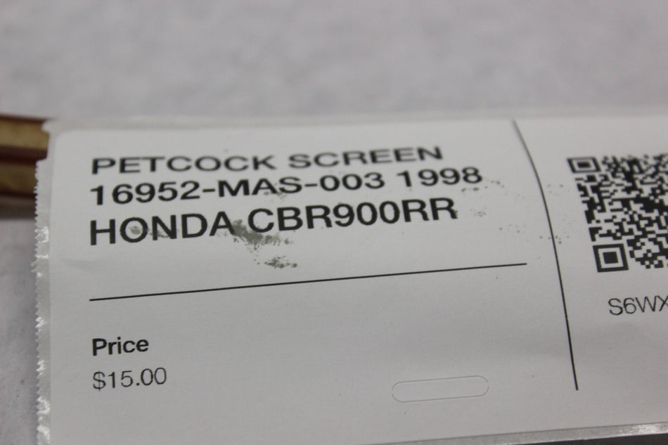 PETCOCK SCREEN 16952-MAS-003 1998 HONDA CBR900RR