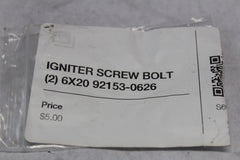 IGNITER SCREW BOLT (2) 6X20 2004 KAWASAKI KX250F 92153-0626