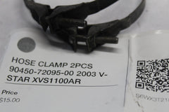 HOSE CLAMP 2PCS 90450-72095-00 2003 V-STAR XVS1100AR