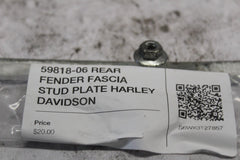 59818-06 REAR FENDER FASCIA STUD PLATE HARLEY DAVIDSON