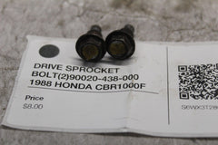 DRIVE SPROCKET BOLT (2) 90020-438-000  1988 HONDA CBR1000F