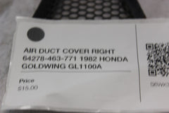 AIR DUCT COVER RIGHT 64278-463-771 1982 HONDA GOLDWING GL1100A