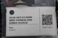 32100-GEZ-610 MAIN WIRE HARNESS 2009 HONDA RUCKUS