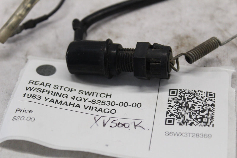 REAR STOP SWITCH W/SPRING 4GY-82530-00-00  1983 YAMAHA VIRAGO XV500K