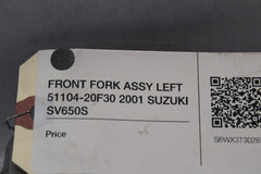 FRONT FORK ASSY LEFT 51104-20F30 2001 SUZUKI SV650S