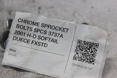 CHROME SPROCKET BOLTS 5PCS 3737A 2001 H-D SOFTAIL DUECE FXSTD