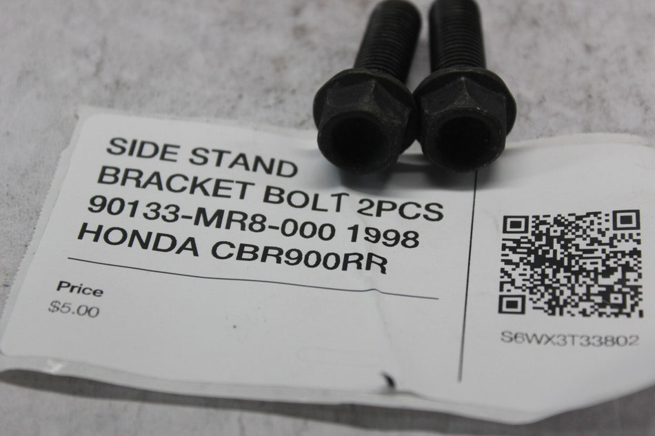 SIDE STAND BRACKET BOLT 2PCS 90133-MR8-000 1998 HONDA CBR900RR