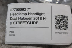 67700062 7" Headlamp Headlight Dual Halogen 2018 H-D STREETGLIDE