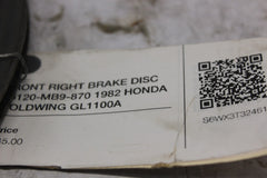 FRONT RIGHT BRAKE DISC 45120-MB9-870 1982 HONDA GOLDWING GL1100A