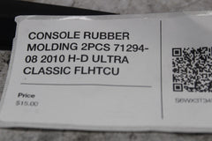 CONSOLE RUBBER MOLDING 2PCS 71294-08 2010 H-D ULTRA CLASSIC FLHTCU