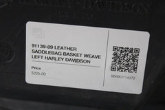 91139-09 LEATHER SADDLEBAG BASKET WEAVE LEFT HARLEY DAVIDSON