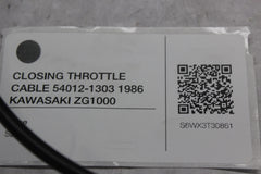 CLOSING THROTTLE CABLE 54012-1303 1986 KAWASAKI ZG1000