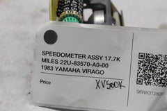 SPEEDOMETER ASSY 17.7K MILES 22U-83570-A0-00  1983 YAMAHA VIRAGO XV500K