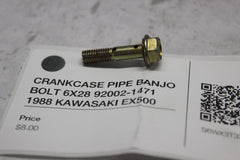 CRANKCASE PIPE BANJO BOLT 6X28 92002-1471 1988 KAWASAKI EX500