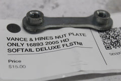 VANCE & HINES NUT PLATE ONLY 16893 2005 HD SOFTAIL DELUXE FLSTNI