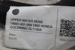 UPPER WATER HOSE 19501-431-000 1982 HONDA GOLDWING GL1100A