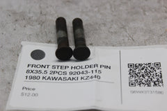 FRONT STEP HOLDER PIN 8X35.5 2PCS 92043-115 1980 KAWASAKI KZ440