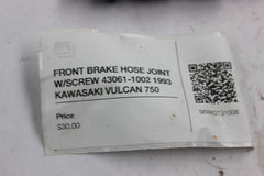 FRONT BRAKE HOSE JOINT W/SCREW 43061-1002 1993 KAWASAKI VULCAN 750