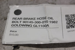 REAR BRAKE HOSE OIL BOLT 90145-300-010 1982 GOLDWING GL1100A