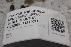 ROCKER TOP SCREW 6PCS 3692A,3693A 2010 H-D ULTRA CLASSIC FLHTCU