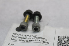 REAR STEP STAY MOUNTING BOLT (2) 92002-1442  2002 KAWASAKI ZX-6
