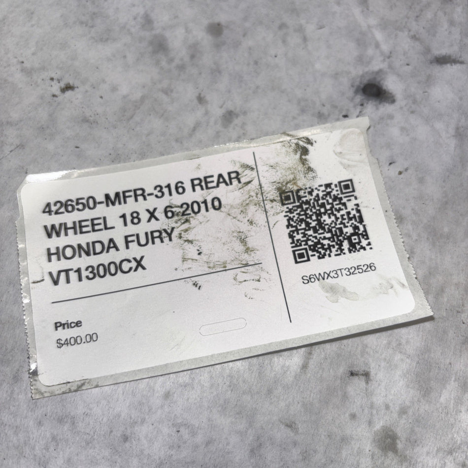 42650-MFR-316 REAR WHEEL 18 X 6.25 2010 HONDA FURY VT1300CX
