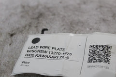 LEAD WIRE PLATE W/SCREW 13270-1475  2002 KAWASAKI ZX-6