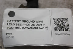 BATTERY GROUND WIRE LEAD SEE PHOTOS 26011-1022 1980 KAWASAKI KZ440