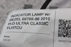 INDICATOR LAMP W/ BEZEL 68789-96 2010 H-D ULTRA CLASSIC FLHTCU