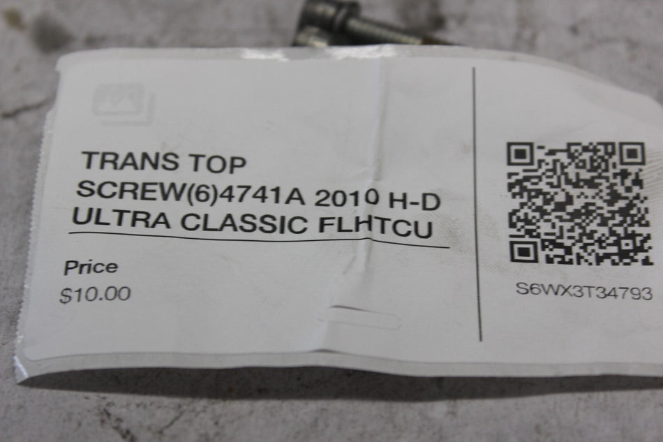 TRANS TOP SCREW (6) 4741A 2010 H-D ULTRA CLASSIC FLHTCU