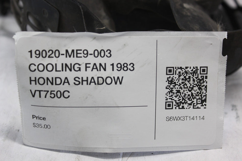 19020-ME9-003 COOLING FAN 1983 HONDA SHADOW VT750C