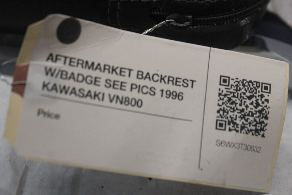 AFTERMARKET BACKREST W/BADGE SEE PICS 1996 KAWASAKI VN800