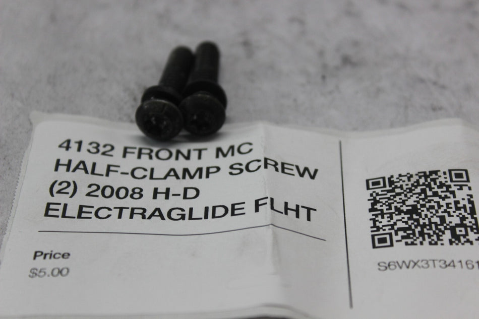 4132 FRONT MC HALF-CLAMP SCREW (2) 2008 H-D ELECTRAGLIDE FLHT
