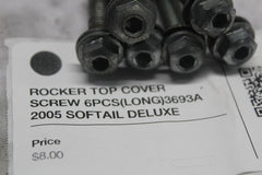 ROCKER TOP COVER SCREW 6PCS (LONG) 3693A 2005 SOFTAIL DELUXE FLSTNI