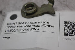 RIGHT SEAT LOCK PLATE 77222-MA1-000 1982 HONDA GL500I SILVERWING