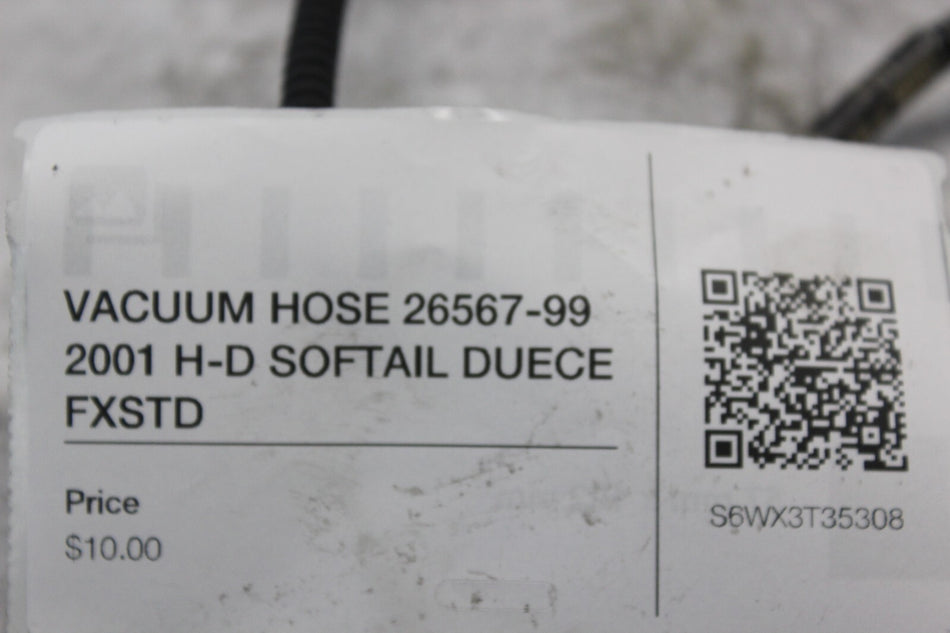 VACUUM HOSE 26567-99 2001 H-D SOFTAIL DUECE FXSTD