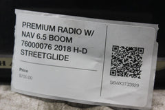 PREMIUM RADIO W/ NAV 6.5 BOOM 76000076 2018 H-D STREETGLIDE