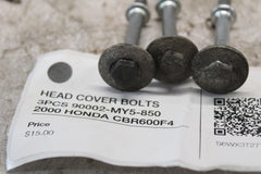 HEAD COVER BOLTS 3PCS 90002-MY5-850 2000 HONDA CBR600F4