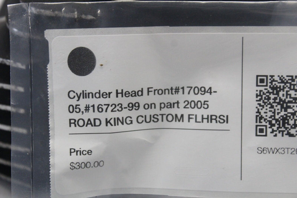 17094-05 Cylinder Head Front 16723-99 on part 2005 ROAD KING CUSTOM FLHRSI