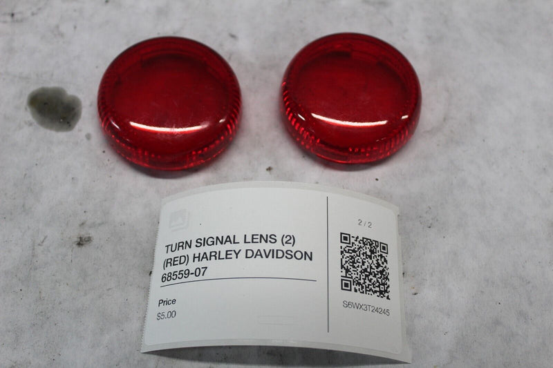 TURN SIGNAL LENS (2) (RED) HARLEY DAVIDSON 68559-07