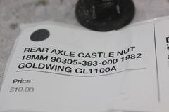 REAR AXLE CASTLE NUT 18MM 90305-393-000 1982 GOLDWING GL1100A