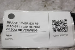 BRAKE LEVER 53175-MA5-671 1982 HONDA GL500I SILVERWING