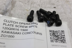 CLUTCH OPERATING PLATE SCREW 6PCS 120Q0616 1986 KAWASAKI CONCOURS ZG1000
