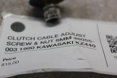 CLUTCH CABLE ADJUST SCREW & NUT 8MM 46055-003 1980 KAWASAKI KZ440