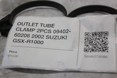 OUTLET TUBE CLAMP 2PCS 09402-60208 2002 SUZUKI GSX-R1000