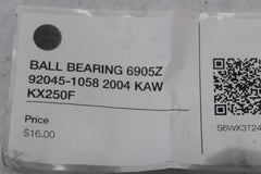 BALL BEARING 6905Z 92045-1058 2004 KAW KX250F