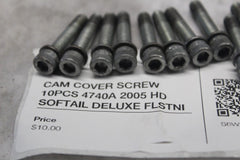 CAM COVER SCREW 10PCS 4740A 2005 HD SOFTAIL DELUXE FLSTNI