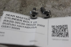 REAR MASTER CYLINDER BOLT (2) (6X20) 09139-06028 2002 SUZUKI HAYABUSA GSX1300R